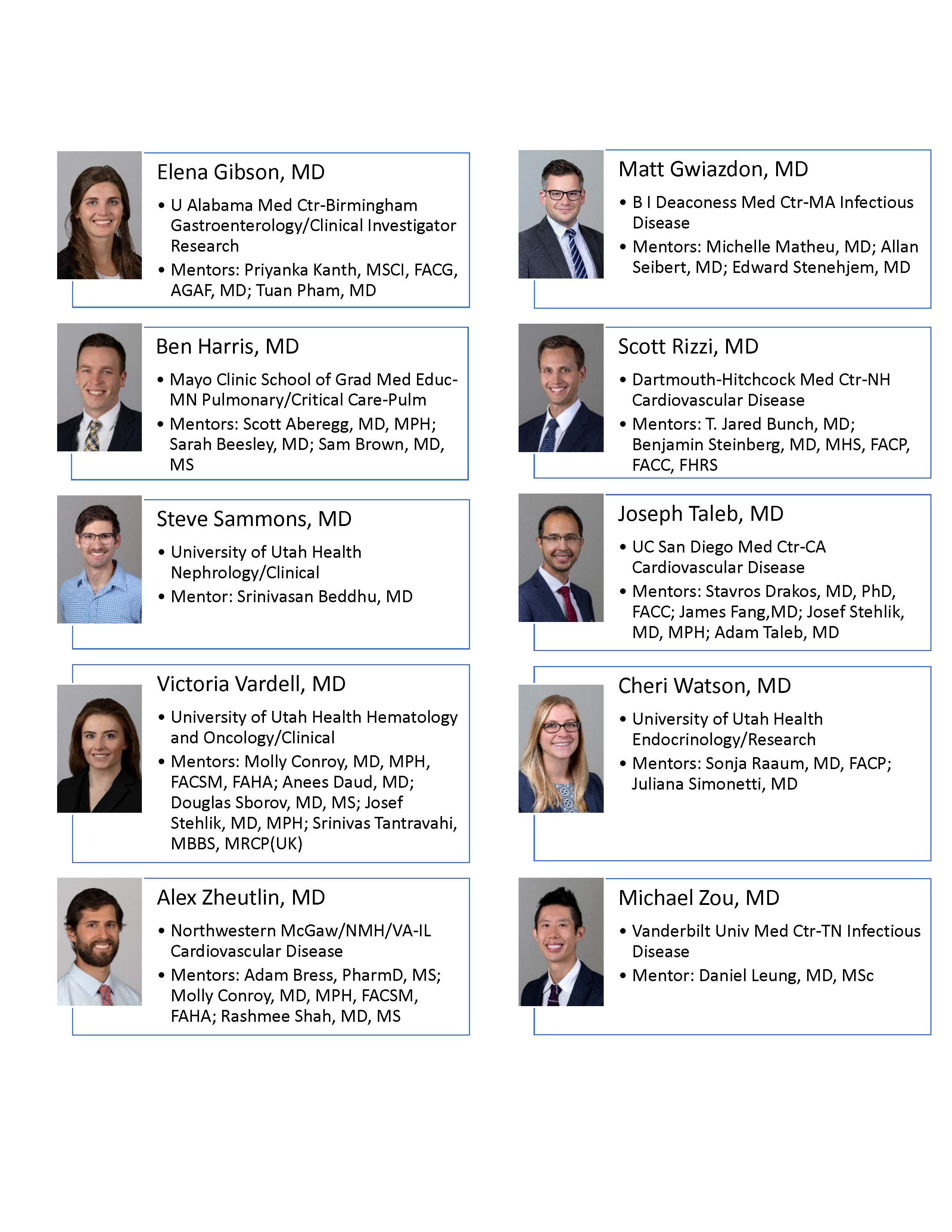 Congratulations to Internal Medicine Residents on a Successful